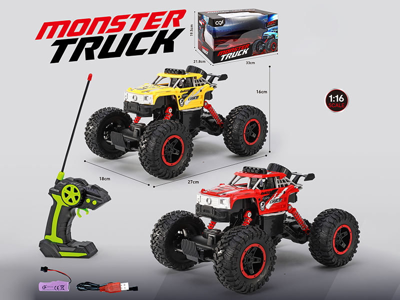 1:16 4-Channel Remote Control Pad Printing Monster Truck