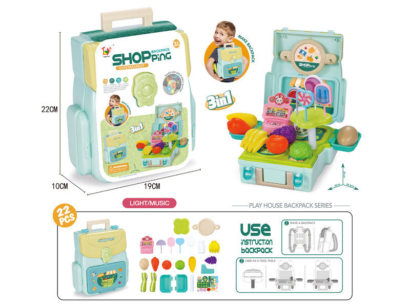 22PCS Supermarket Toys With Lights