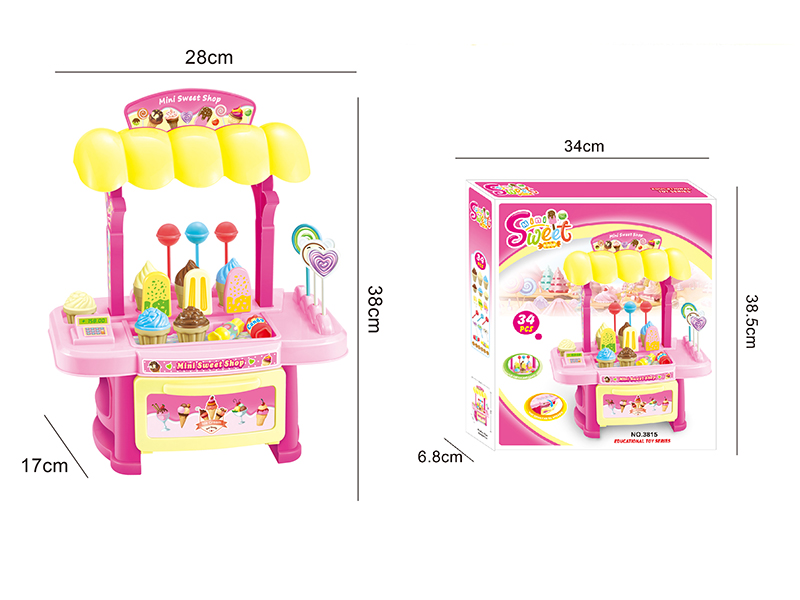 Ice Cream Shopping Cart Set