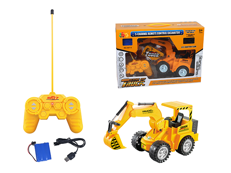 5Ch R/C Wheeled Excavator Engineering Vehicle