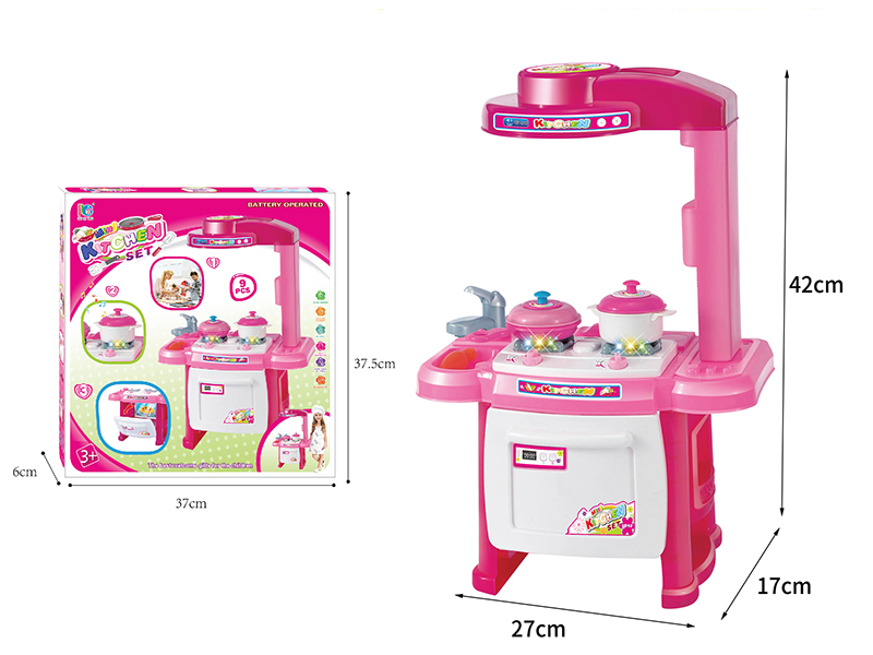Mini Kitchen With Kitchen Ventilator (Light And Music)