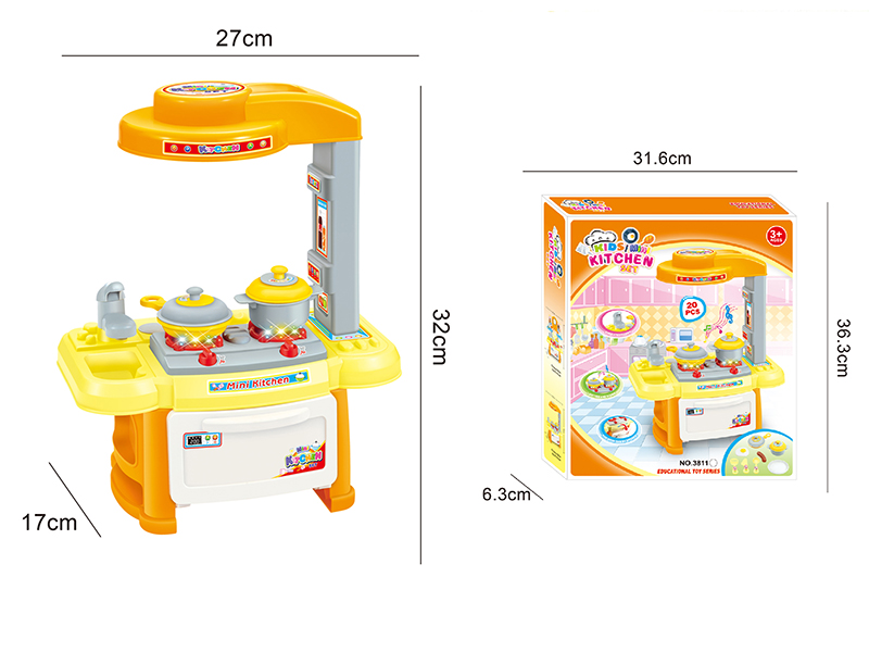 Cartoon Clock Kitchen Table(Light And Music)