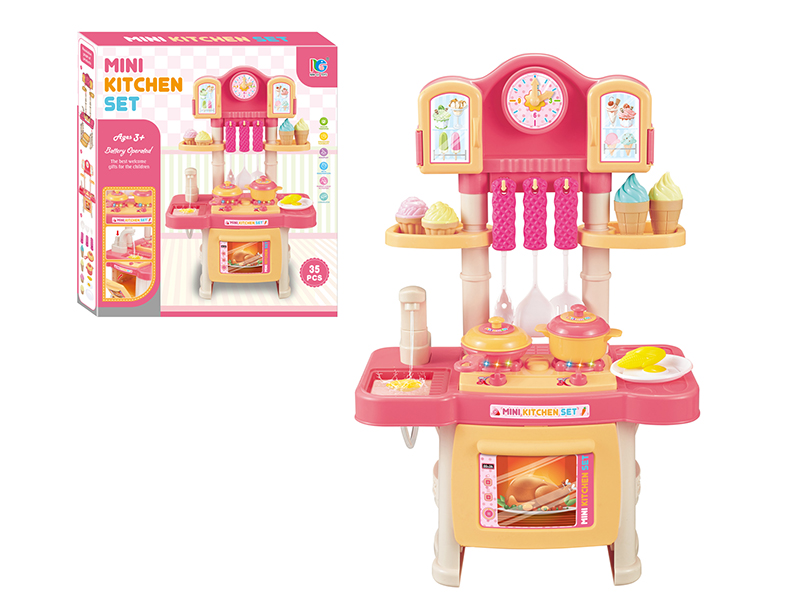 Mini Kitchen Set(Light And Music,Water)