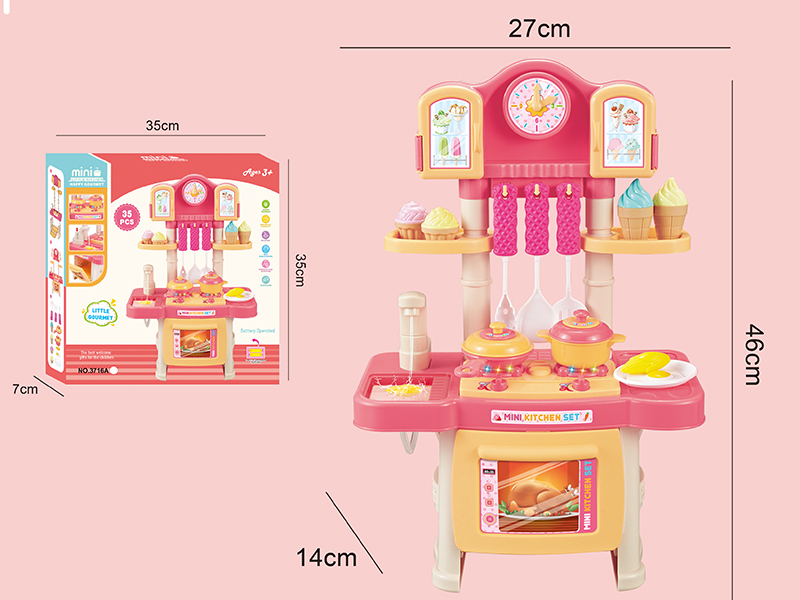Cartoon Clock Kitchen Table(Light And Music)