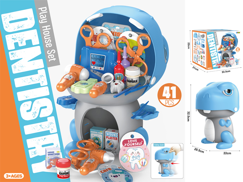 41Pcs Slide Cartoon Dinosaur Doctor