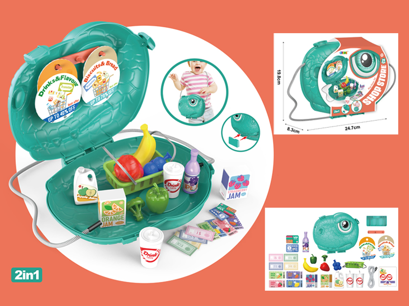 29Pcs Dinosaur Head Supermarket Diagonal Backpack
