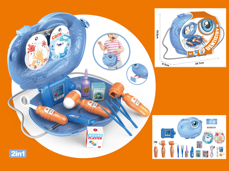 18Pcs Dinosaur Head Doctor'S Oblique Backpack