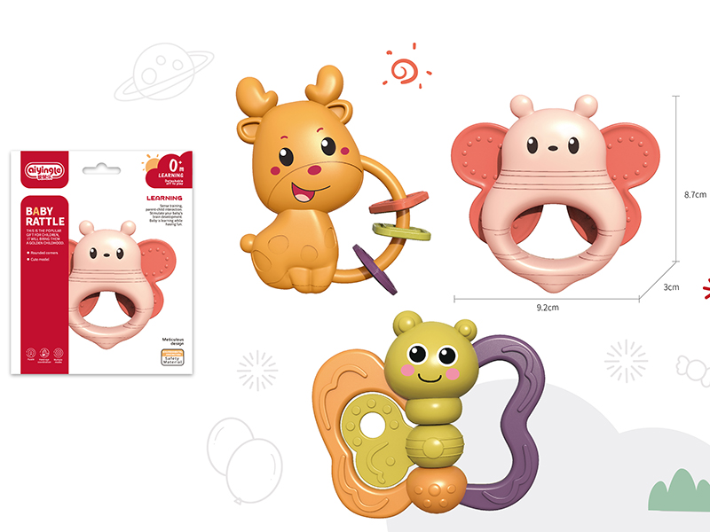 Butterfly/Bee/Deer Baby Rattle