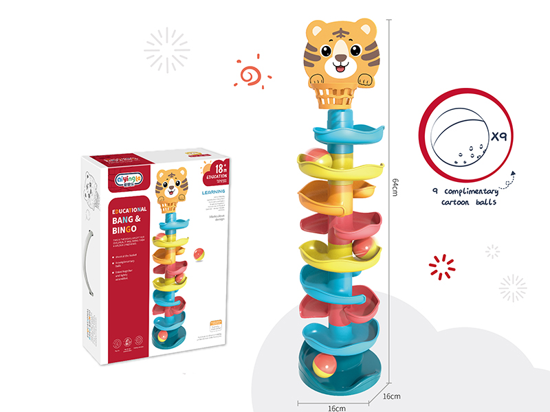 9 Layer Track Rolling Ball With 4 AB Balls, 5 Blow Bottles Balls