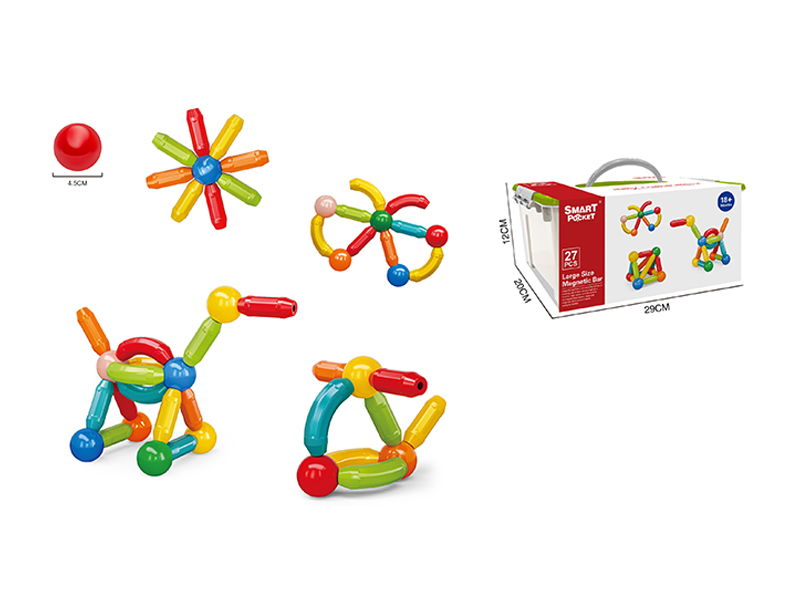 27PCS Large Size Magnetic Rod