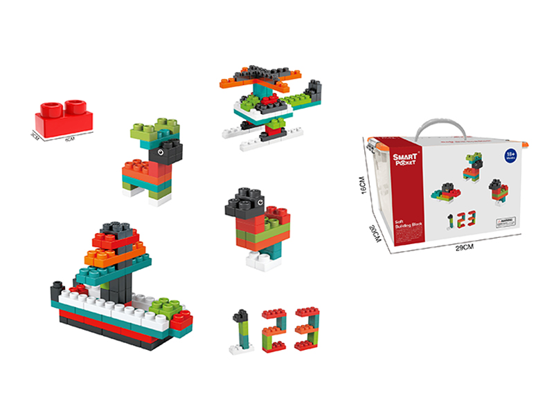 56PCS Large Particle Soft Glue Building Block