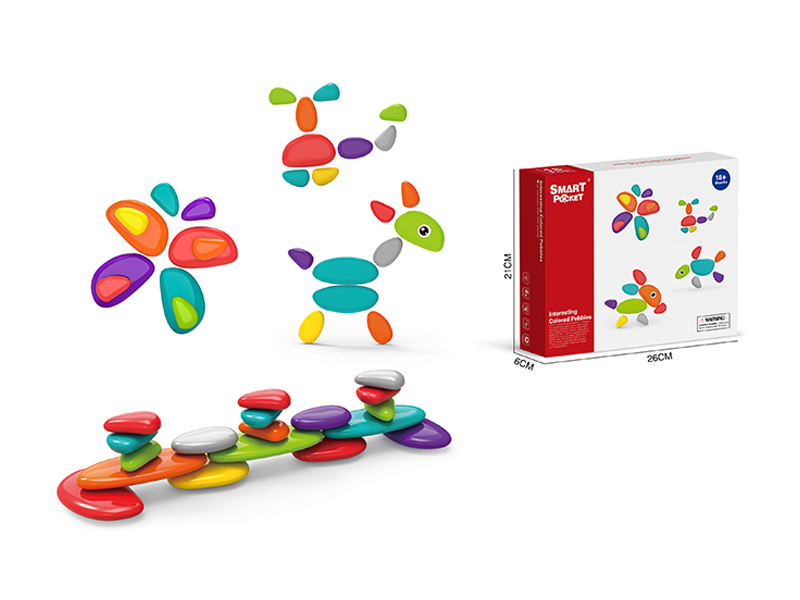 18Pcs Puzzle Colored Cobblestone