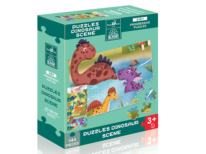Puzzles - Dinosaur Scene 144pcs