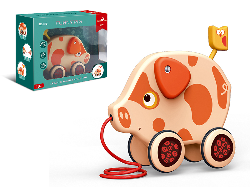 Funny Pig Drag&Pull Toy