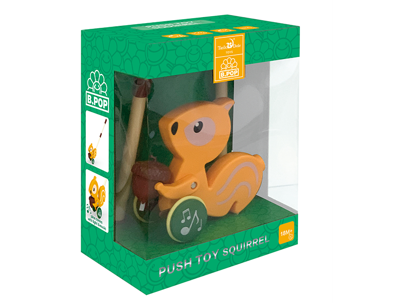 Squirrel Hand Push Toy(With Light And Music)