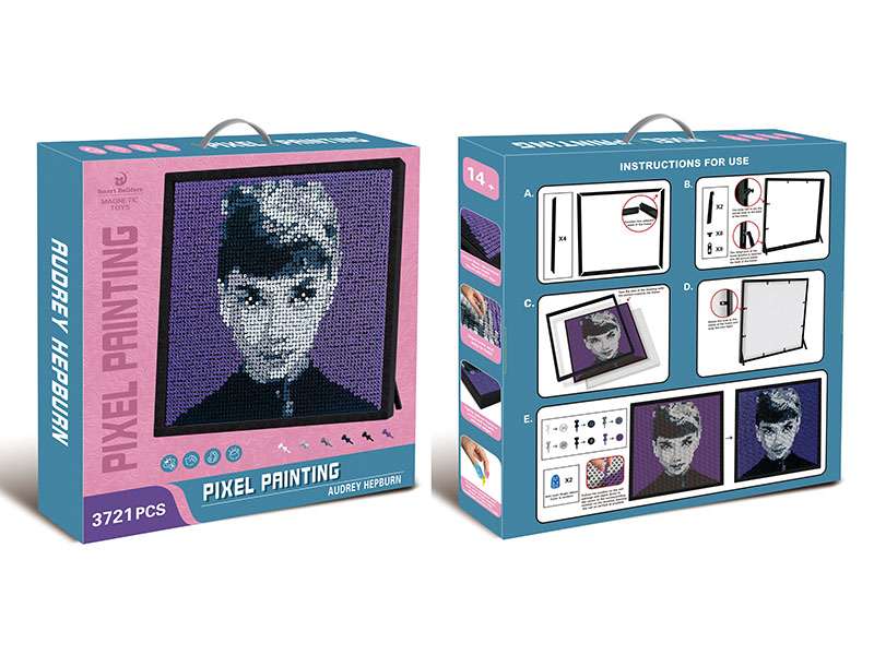 Nail Pixel Painting -  Audrey Hepburn 3721 PCS