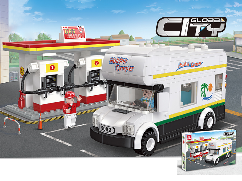 337Pcs Camping Car Building Blocks