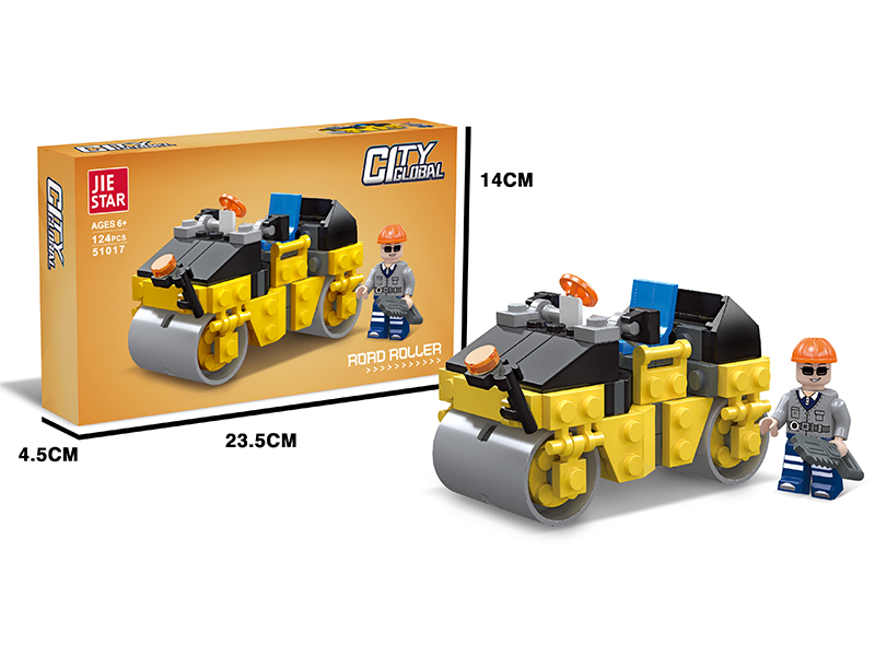 124Pcs Roller Building Block