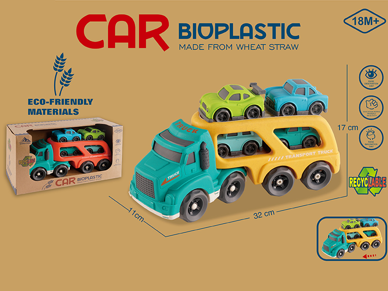 Wheat Straw Material Slide Trailer (With Slide Cars)