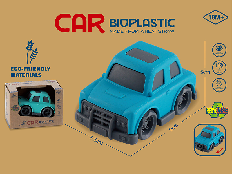 Wheat Straw Material Slide Cartoon Car(Cross Country Car)