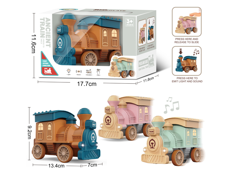 Friction Pressable Train With Light And Music