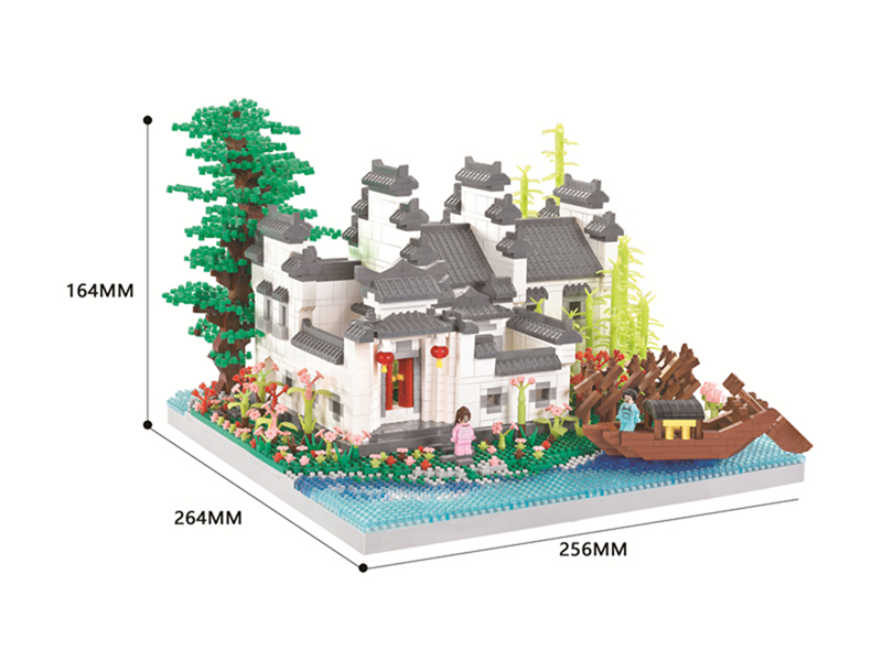 Jiangnan Water Town Micro Granular Building Blocks 3668PCS