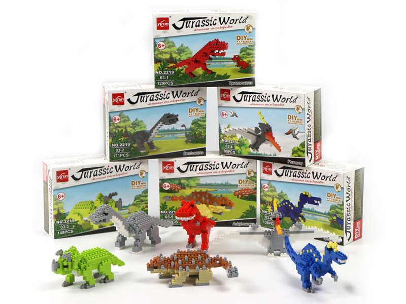 (6)Dinosaur Micro Particle Building Blocks 141 pcs
