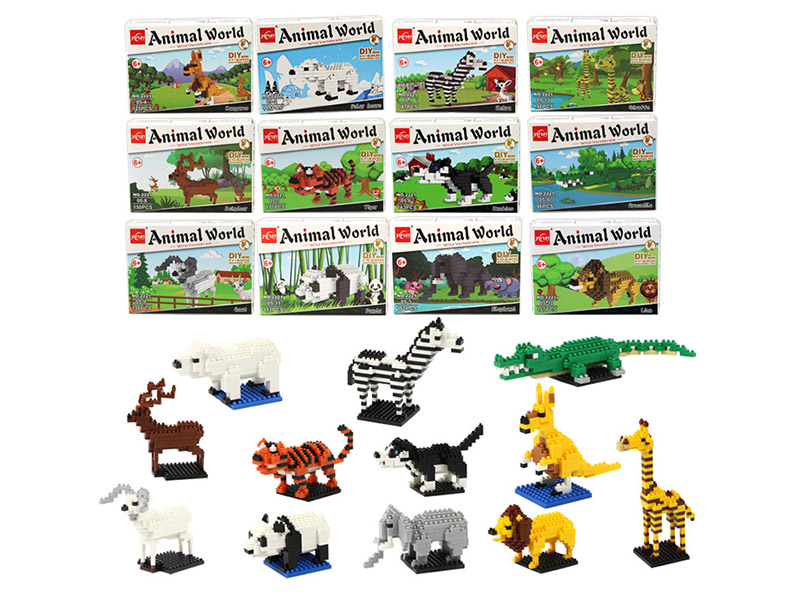 (12)Animals Micro Particle Building Blocks 142 pcs