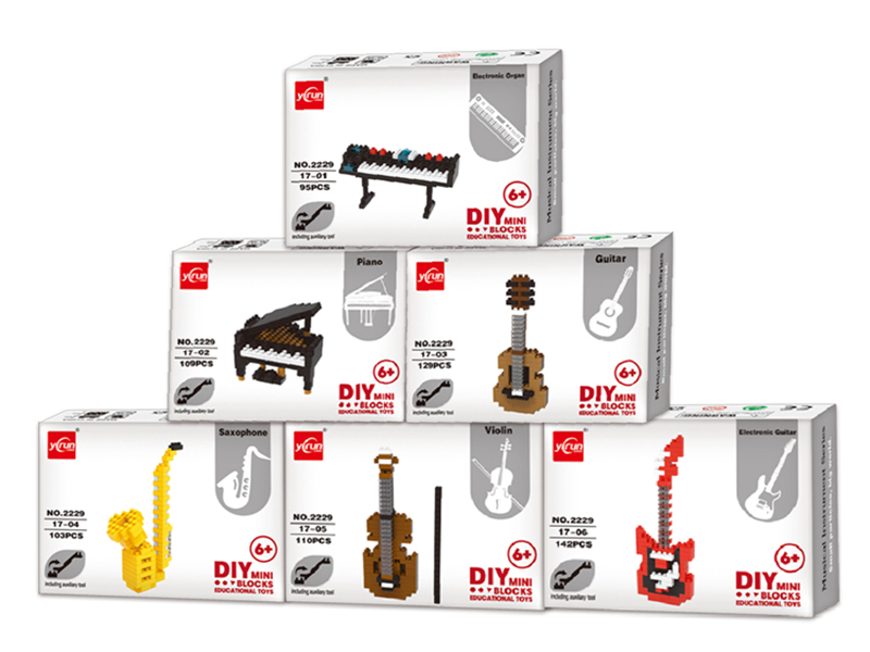 (6)Musical Instruments Micro Particle Building Blocks 116 pcs