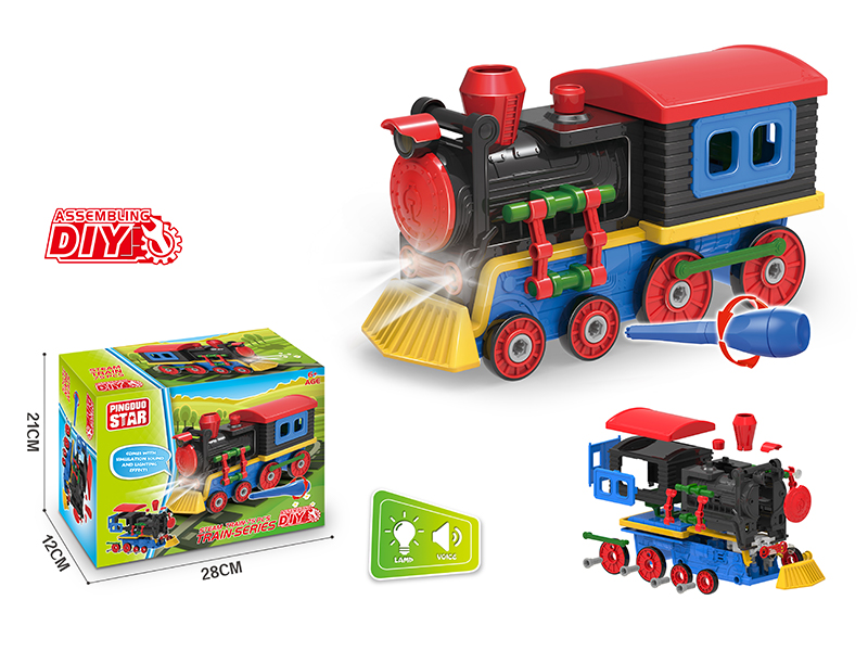 Manual Assemblable Slide Train With Light And Music