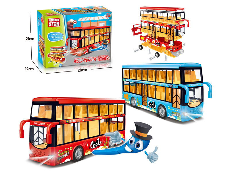 Manual Assemblable Double-Decker Bus