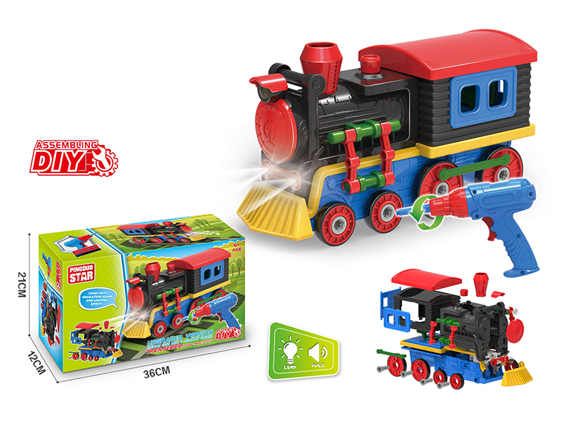 B/O Assemblable Slide Train With Light And Music