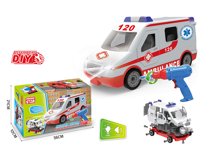 Manual Assemblable Slide Ambulance With Light And Music