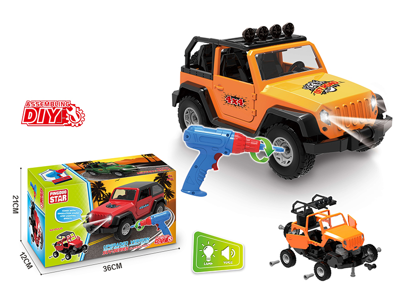 Manual Assemblable Slide Off-Road Vehicle With Light And Music