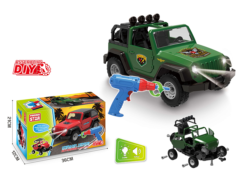 Manual Assemblable Slide Off-Road Vehicle With Light And Music