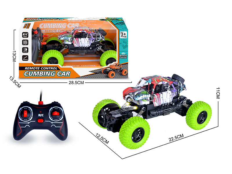 R/C 4Ch Graffiti Climbing Car With Light