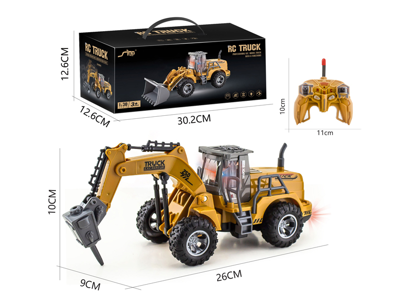 1:30 6Ch R/C High Arm Drilling Engineering Vehicle With Light