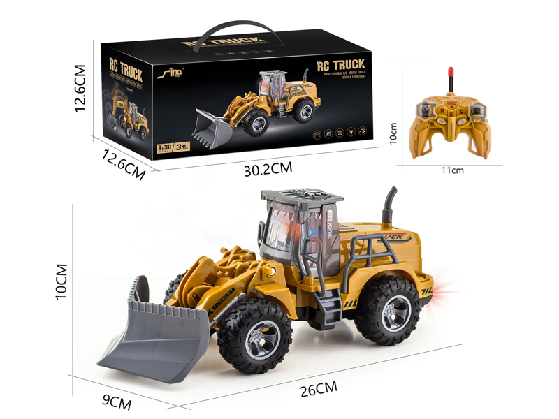 1:30 6Ch R/C Flat Arm Open Circuit Construction Vehicle With Light