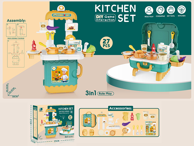 Kitchen Set DIY Play House 27pcs