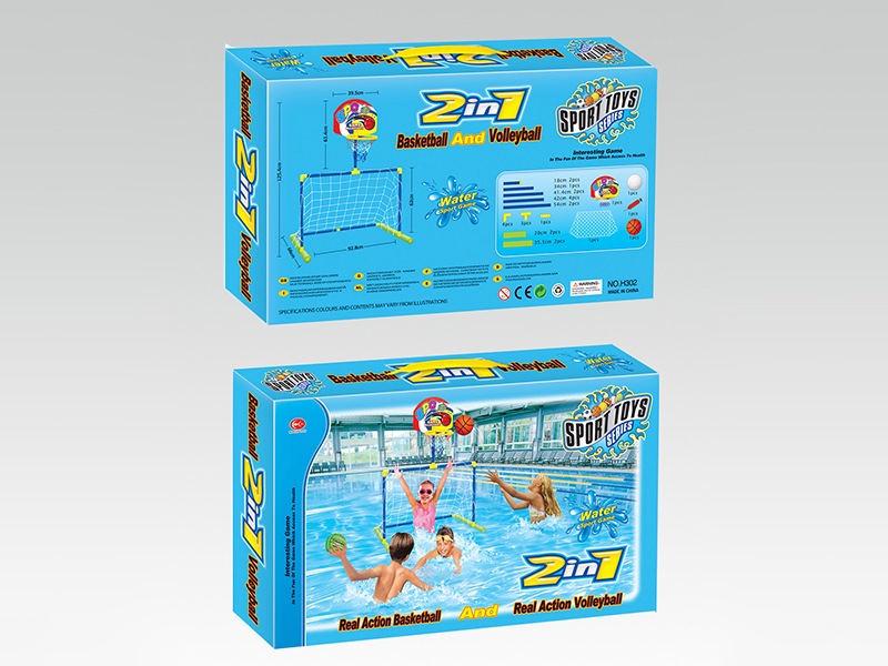 Water Sport Game 2 In 1 Basketball And Volleyball
