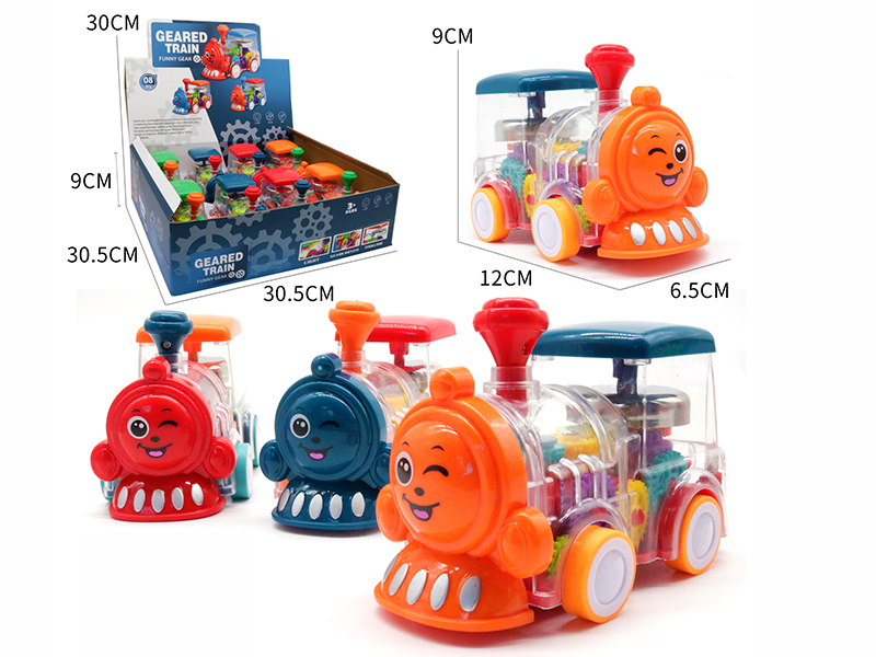 Friction Transparent Gear Train 8PCS