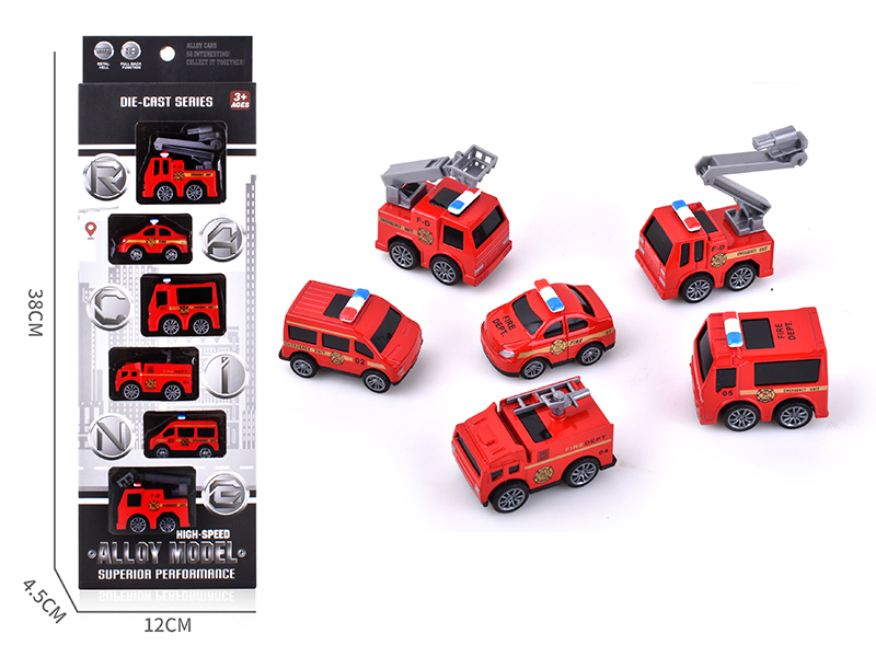 Alloy  Pull Back Fire Engine