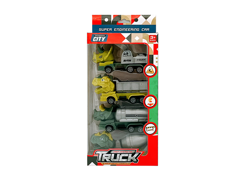 Pull Back Dinosaur Car