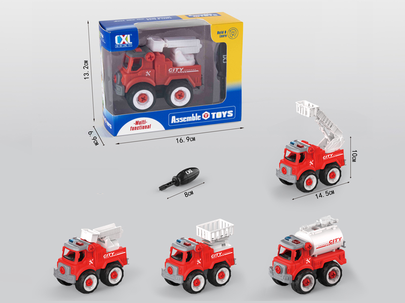 Diy Puzzle Assembled Fire Truck