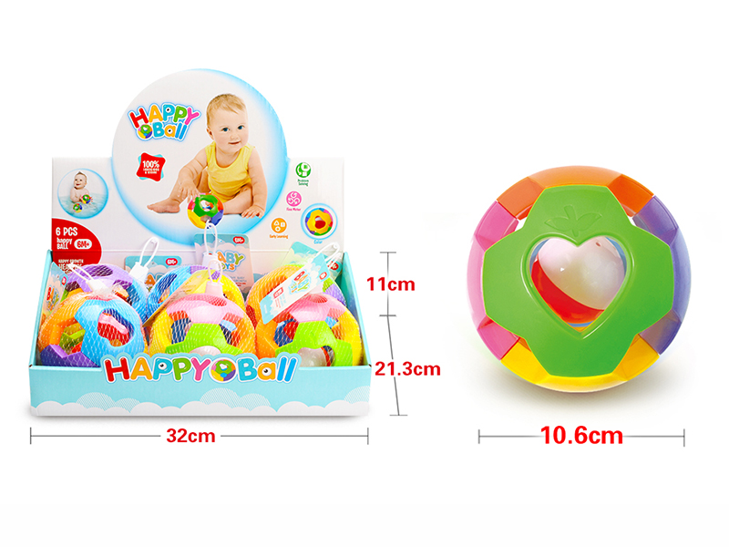 Fruit Shape Colorful Jingle Ball 6PCS