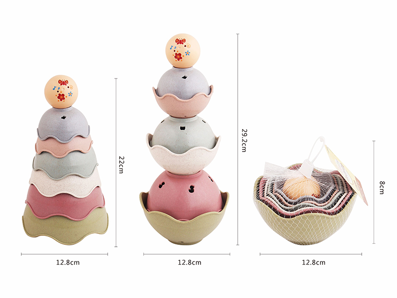 Bowl Shape Stacking Cups + Jngle Ball