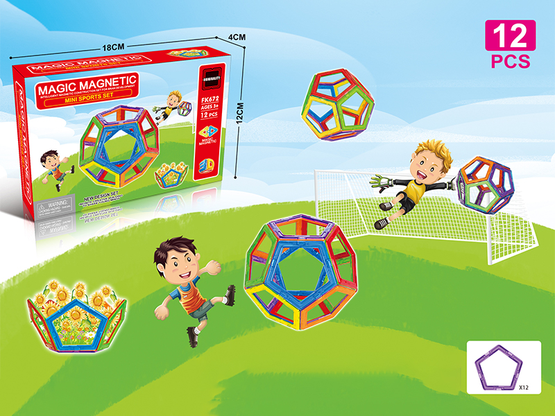 12Pcs Variable Magnetic Chip Building Block