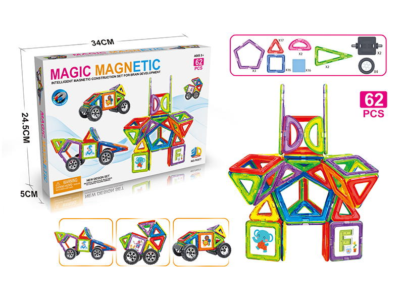 62Pcs Variable Magnetic Chip Building Block