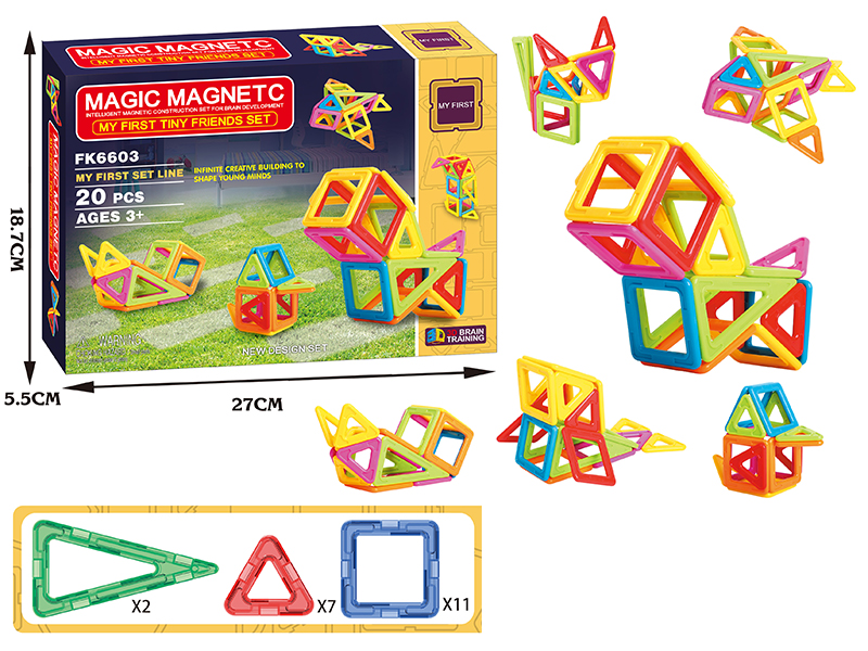 20Pcs Variable Magnetic Chip Building Block