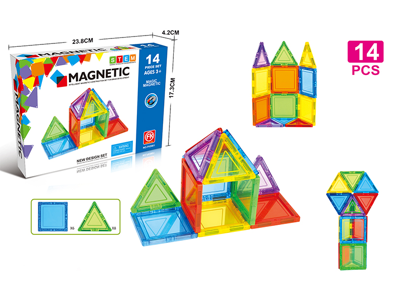 14Pcs Variable Magnetic Chip Building Block